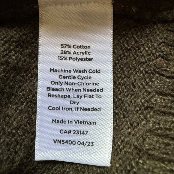 Talbots Size M Gray Multicolor Tweed Fair Isle Knit Long Sleeve Crewneck Sweater - Picture 10 of 13